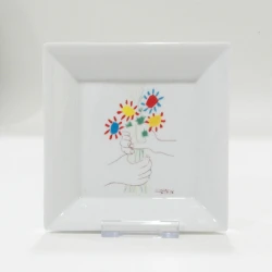 Ashdene & Konitz Ashtray Dia 13x25cm White