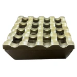 منفضة سجائر مربعة باللون الذهبي بقطر 11.5 × 11.5 سم من تي إس - تي اس