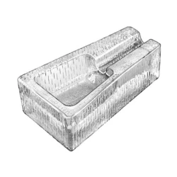 Libbey Cigar Ashtray , Glass L18 - W10 - H5cm