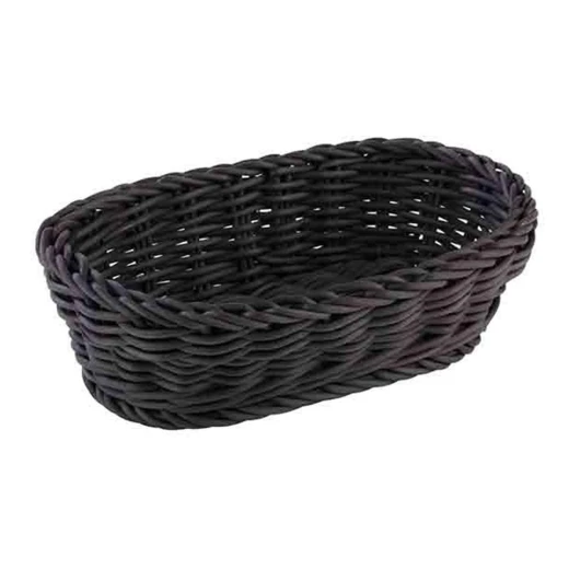 APS Oval Basket Dia19x12cm Hight 6cm Black