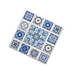 كوستر كوشينبروفي بتصميم مراكش المتقاطع، باللون الأبيض، مقاس 11 x 11 x 1 سم من كوشن بروفِي - كوشن بروفِي