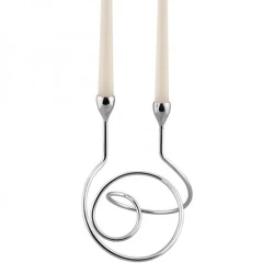 Mascagni Candle Holder 2 Arms Silver