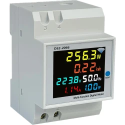 Tomzn 6in1 KWH Meter - 1P 63A Measures multiple electrical parameters including power, current, voltage, and frequency