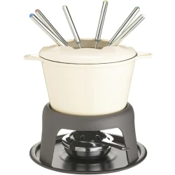 KitchenCraft Meat / Cheese Fondue Set Beige