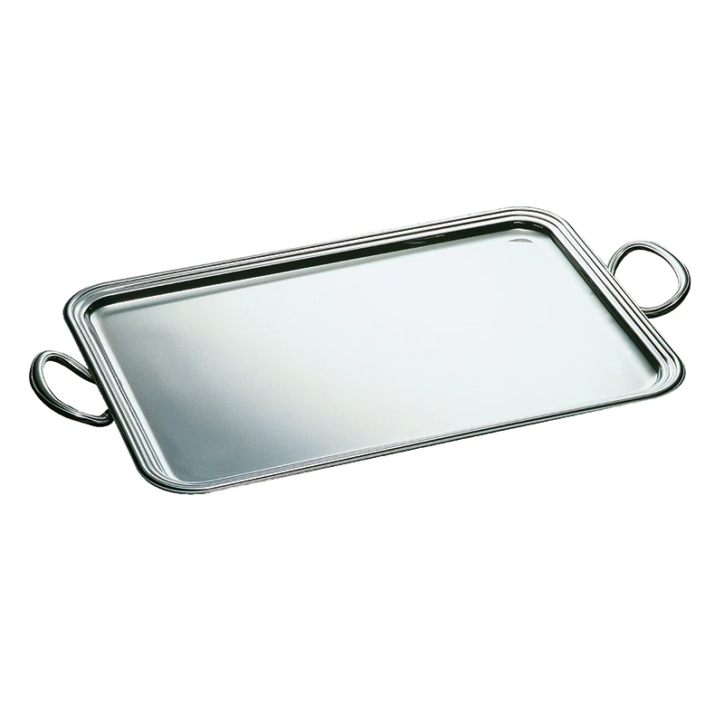 Mepra Palace Tray Dia 50x34cm With Handle Stainless Steel - Mepra