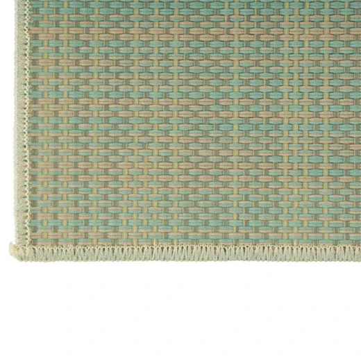 مفرش طاولة مقاس 45×33 سم، بيج وفيروزي من اي بي اس - اي بي اس - Image 2