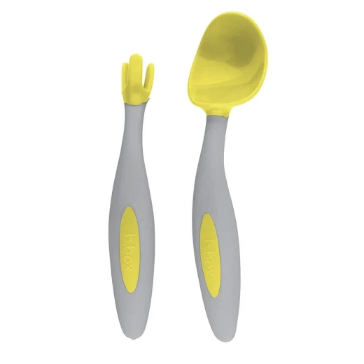 B.Box Feeding Set,Divider Plate, Sippy Cup & Cutlery Set, lemon sherbet - B.Box - Image 6