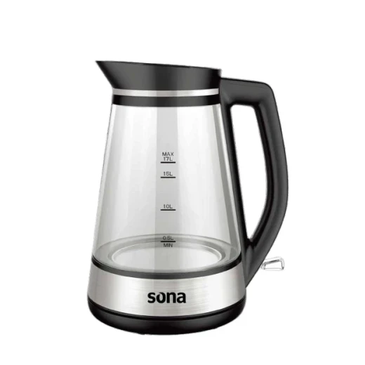 Sona Kettle 1.7 L 2200W Glass and Stainless steel Design