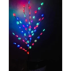 Ramadan Ornamental Tree Lighting, Crescent Moon & Star Design, Multi-Color, 1.5m, Assorted Shape