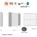 Zigbee Scene Switch 4 gang 12 Scene RC - AVATTO