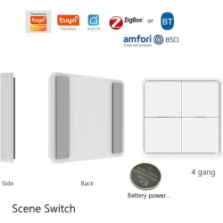 Zigbee Scene Switch 4 gang 12 Scene RC