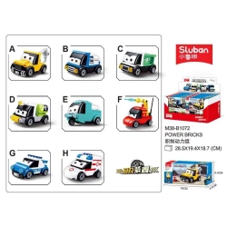 Sluban - Powerbricks - Pull Back Car (7-8 Types) - Collectibles- Age 6+