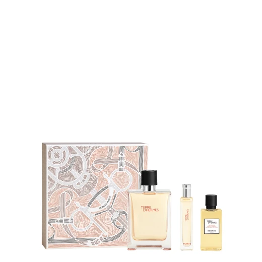 Hermes Terre d'Hermès Eau de Toilette Set for Men Woody Citrus Fragrance 50ml with Shower Gel & Travel Spray - Hermes - Image 4