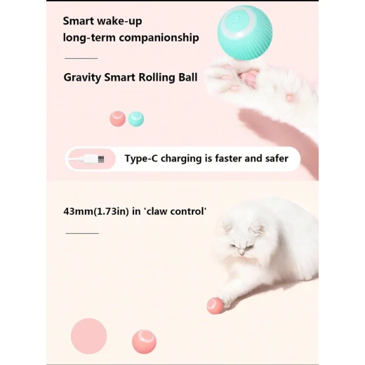 Rechargeable smart cat teasing ball toy - Image 3