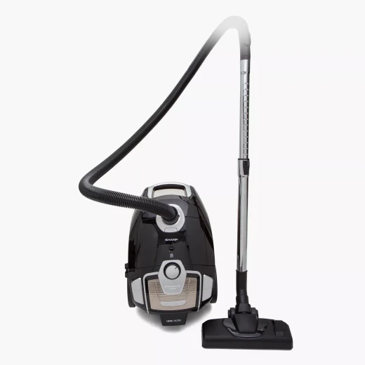Sharp Vacuum Cleaner – 1600W Power – HEPA Filter – Black – Model EC-BG1602C-BZ – Powerful and practical design for cleaning all types of floors with effective dust filtration and maintaining healthy air in the home