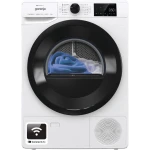 مجفف ملابس غورينيه 8 كجم، مضخة حرارية، 16 برنامج، WiFi، كفاءة طاقة A++، أبيض DPNE82/GNLWIF – سعة كبيرة، موفر للطاقة، تجفيف لطيف على الملابس، تشغيل هادئ، تصميم حديث وأنيق - جورينيه
