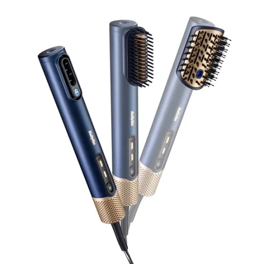 BaByliss Air Wand 3-in-1 Hair Dryer, Straightener & Hot Air Brush with Ion Technology & High-Speed Digital Motor, Includes 3 Attachments, No Heat Damage AS6550SDE - Babyliss - Image 3