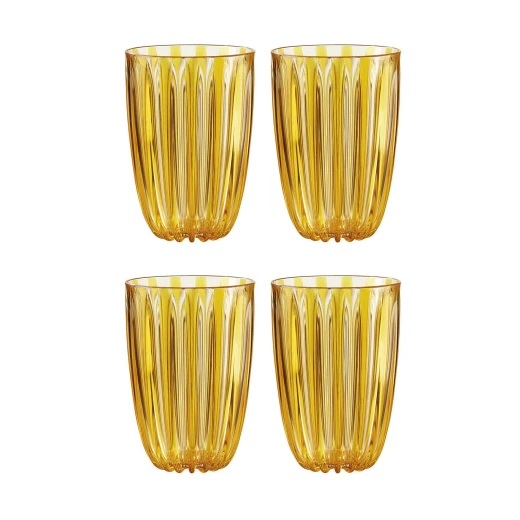Guzzini Guzzini Dolcevita Tumblers Set of 4 Pieces Yellow, BPA-Free, Designed by Pio & Tito Toso, Stylish and Durable Guzzini Guzzini Dolcevita Tumblers Set of 4 Pieces Yellow, BPA-Free, Designed by Pio & Tito Toso, Stylish and Durable