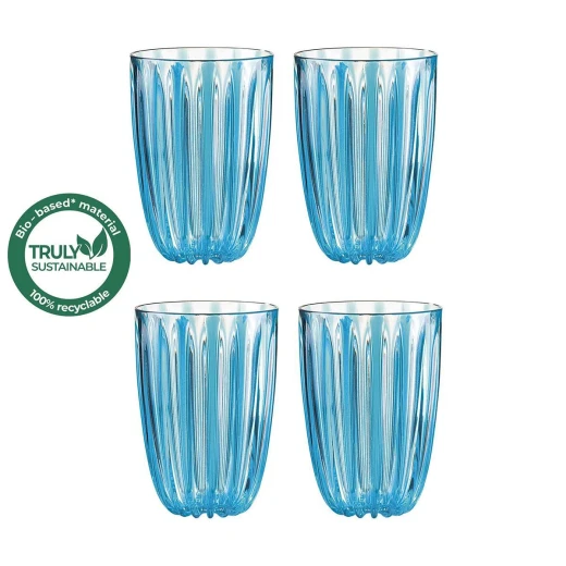 Guzzini Guzzini Dolcevita Tumblers Set of 4 Pieces Blue, BPA-Free, Designed by Pio & Tito Toso, Stylish and Durable - Guzzini - Image 3