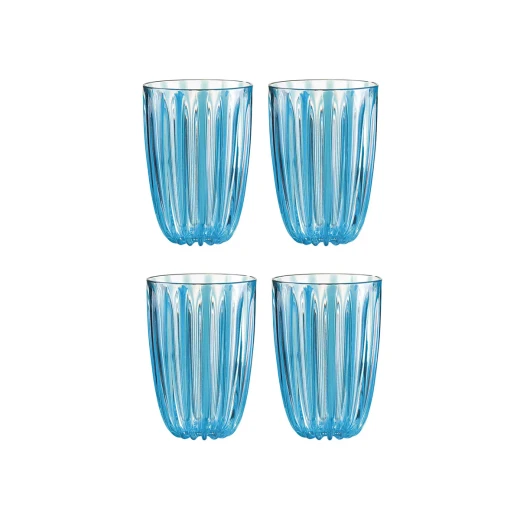 Guzzini Guzzini Dolcevita Tumblers Set of 4 Pieces Blue, BPA-Free, Designed by Pio & Tito Toso, Stylish and Durable Guzzini Guzzini Dolcevita Tumblers Set of 4 Pieces Blue, BPA-Free, Designed by Pio & Tito Toso, Stylish and Durable