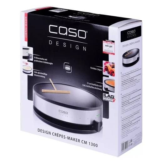 ماكينة صنع الكريب  CM 1300 بقوة 1300 واط عدد المعجنات 1 كريب أسود من كاسو - كاسو - Image 7