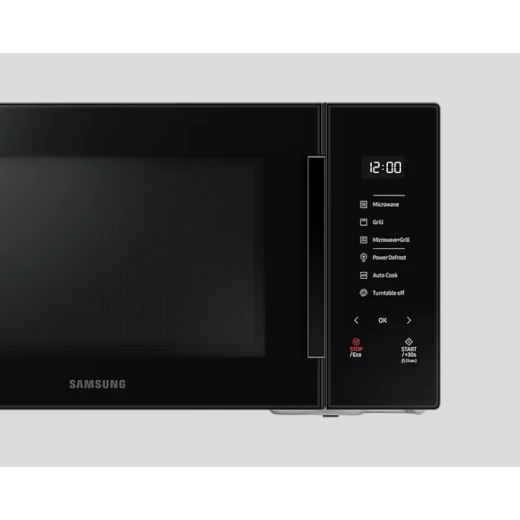 سامسونج 30 لتر فرن ميكروويف رقمي أسود MG30T5018AK - استمتع بالطهي وإعادة التسخين المتنوعة في مطبخك مع هذا الميكروويف الأنيق والعصري. مثالي للاستخدام اليومي، يوفر الراحة والكفاءة لمجموعة متنوعة من الوجبات والوجبات الخفيفة. - سامسونج - Image 3