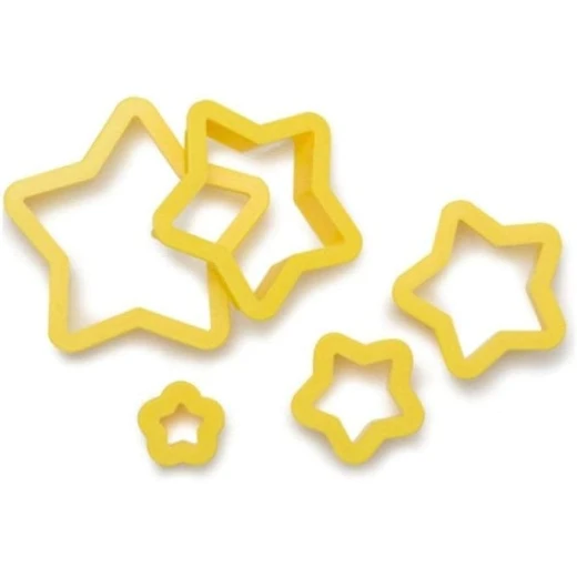 4 قوالب بسكويت 5 نجوم 2 – 4 – 6 – 8 – 10 × 2.2 سم ارتفاع من ديكورا - ديكورا - Image 3