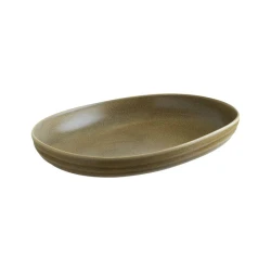 Bonna Terra Pott Oval Brown Porcelain Dish 37x27cm Durable & Microwave Safe