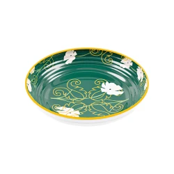 Guzzini Fusion Soup Plate Dia 21.5cm Green with Yellow/White Decoration