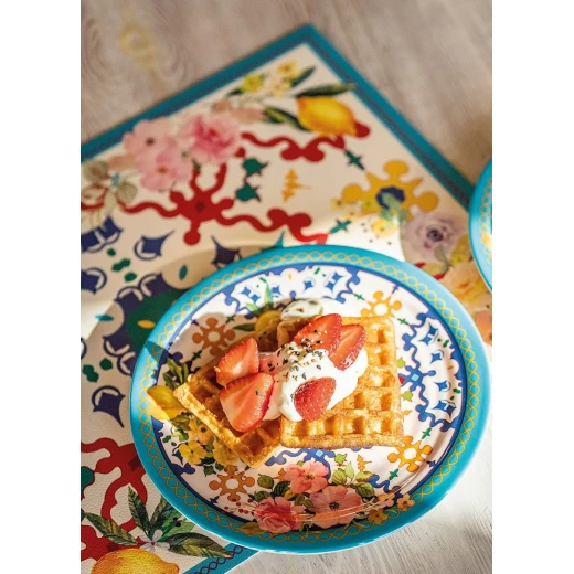 طبق للحلوى على شكل زهرة وليمون بقطر 21.5 × 2 سم، مثالي لحفلة خارجية أو غداء غير رسمي أو مناسبة خاصة من جوزيني - غوزيني - Image 2