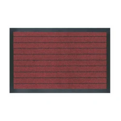 V.C Alaska Door Mat 40x70cm Dark Red with Black Rubber Rim