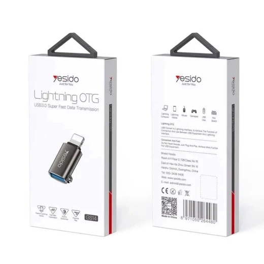 محوللايتنينغ إلى USB 3.0 OTG - GS14 من يسيدو محوللايتنينغ إلى USB 3.0 OTG - GS14 من يسيدو