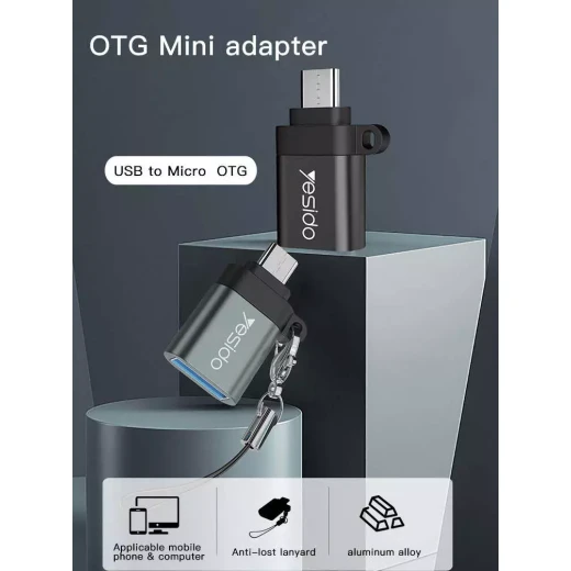 وصلة محول OTG GS-07 ميكرو الي USB3.0 أسود/رمادي من يسيدو - يسيدو - Image 7