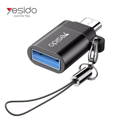 وصلة محول OTG GS-07 ميكرو الي USB3.0 أسود/رمادي من يسيدو