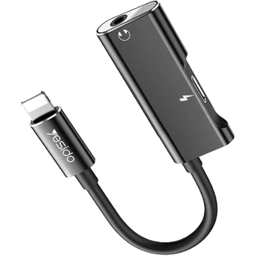 محول يسيدو Audio DAC لايتنينغ إلى لايتنينغ، جاك - (YAU11) - أسود محول يسيدو Audio DAC لايتنينغ إلى لايتنينغ، جاك - (YAU11) - أسود