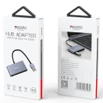 محول يسيدو USB 2.0 HUB، محور عالي السرعة 4x سبليتر، HB12 - يسيدو