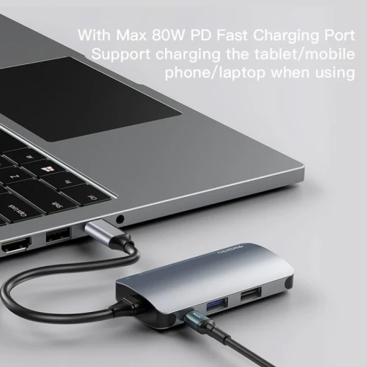 محول/محور USB C إلى متعدد المنافذ 6 في 1 من Yesido، HB15 يسيدو - يسيدو - Image 3