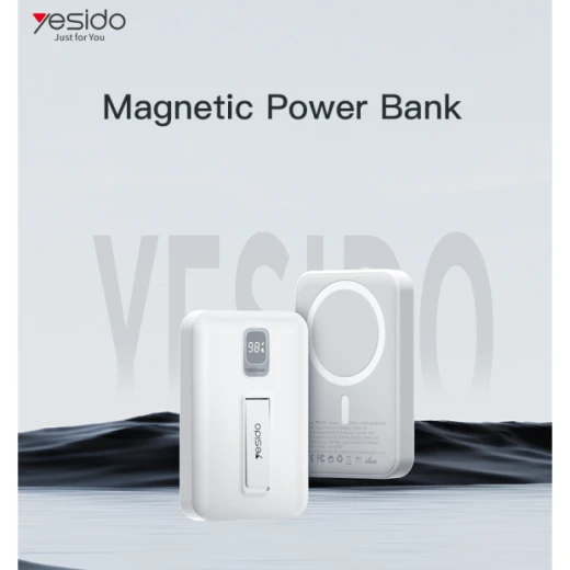 باور بانك يسيدو YP45 بسعة 10,000mAh وقوة 20W مع شاشة رقمية وحامل شحن لاسلكي 15 PD للشحن السريع - يسيدو - Image 4