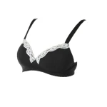 Chicco Cotton Nursing Bra, Black Color - Chicco