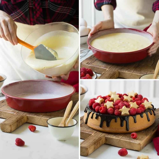 ديكورا صينية غير لاصقة Ø 24.5 × 5 سم لون أحمر للاحتفالات - ديكورا - Image 6