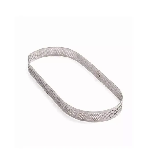 قالب حلقة بيضاوية مثقبة ميكرو من الفولاذ المقاوم للصدأ 9 × 20 × 3.5 سم من ديكورا قالب حلقة بيضاوية مثقبة ميكرو من الفولاذ المقاوم للصدأ 9 × 20 × 3.5 سم من ديكورا
