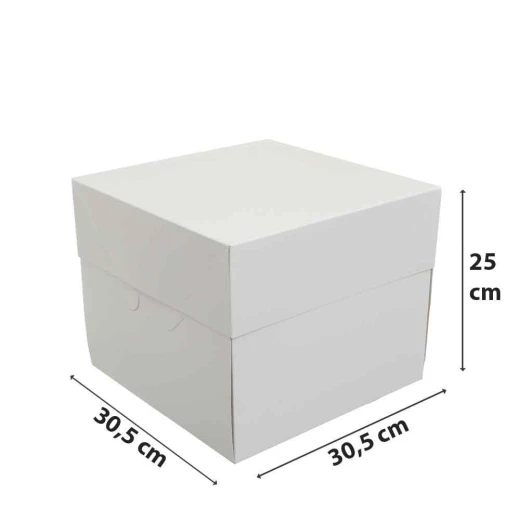 صندوق كيك أبيض 30.5 × 30.5 × 30.5 × ارتفاع 25 سم من ديكورا - ديكورا - Image 11