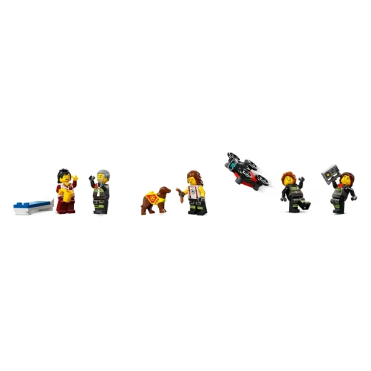 LEGO City محطة الإطفاء مع لعبة شاحنة الإطفاء - مجموعات بناء ألعاب للأطفال مع 2 ملحقات لشاحنة الإطفاء - هدايا للأولاد والبنات من عمر 6 سنوات فما فوق - مجموعة لعب تخيلي مع 5 شخصيات صغيرة - 60414 من ليغو - ليجو - Image 5