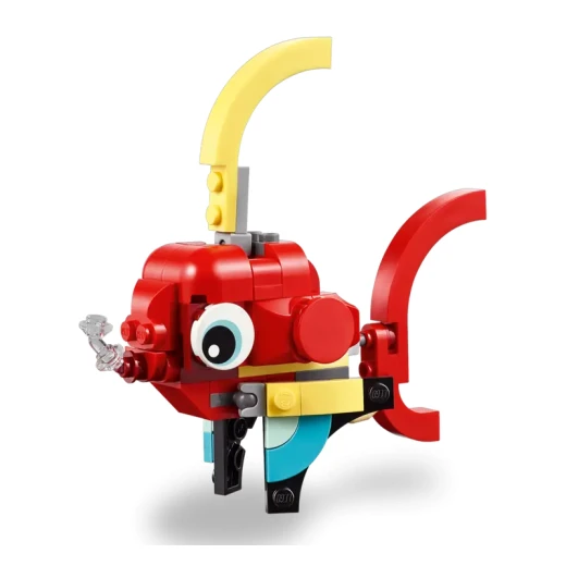 LEGO Creator 3 في 1 لعبة التنين الأحمر، تتحول من لعبة تنين إلى لعبة سمكة إلى لعبة فينيق، فكرة هدية للأولاد والبنات من عمر 6 سنوات فما فوق، مجموعة ألعاب حيوانات للأطفال، 31145 من ليغو - ليجو - Image 4