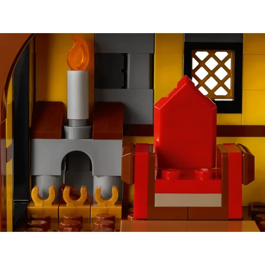طقم لعبة القلعة medieval 3 في 1 31120 من ليغو كرييتور، يتحول من قلعة إلى برج إلى سوق، يتضمن شخصية هيكل عظمي وتنين، مع 3 شخصيات صغيرة ومقلاع - ليجو - Image 13