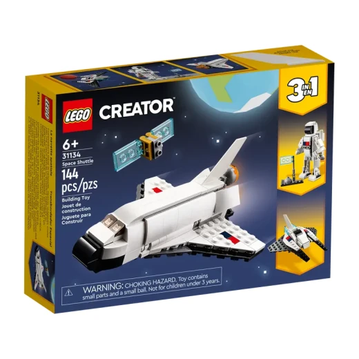 LEGO Creator 3 في 1 ألعاب مكوك الفضاء - مجموعة بناء ألعاب الفضاء للأولاد والبنات، أعمار 6+ - خيار لبناء مركبتين فضائيتين أو رائد فضاء - هدية تعليمية لعيد ميلاد الأطفال والعطلات - 31134 من ليغو LEGO Creator 3 في 1 ألعاب مكوك الفضاء - مجموعة بناء ألعاب الفضاء للأولاد والبنات، أعمار 6+ - خيار لبناء مركبتين فضائيتين أو رائد فضاء - هدية تعليمية لعيد ميلاد الأطفال والعطلات - 31134 من ليغو