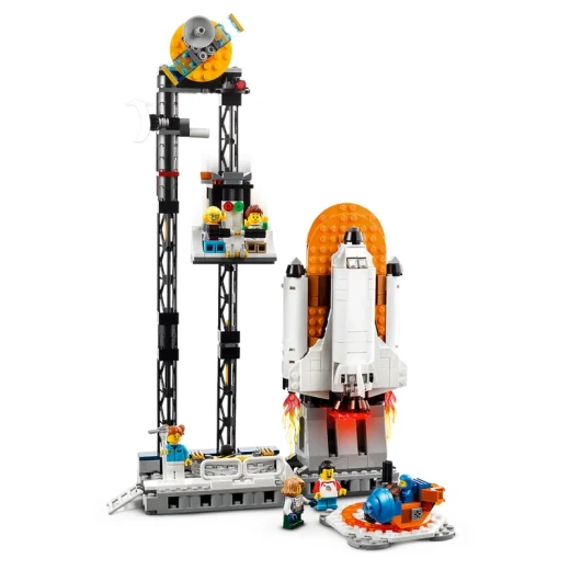 LEGO Creator 3 في 1 مجموعة بناء قطار الفضاء، تحتوي على قطار سريع، برج السقوط، دوامة، و5 شخصيات صغيرة، حديقة ترفيهية قابلة لإعادة البناء للأطفال من عمر 9 سنوات فما فوق، 31142 من ليغو - ليجو - Image 4