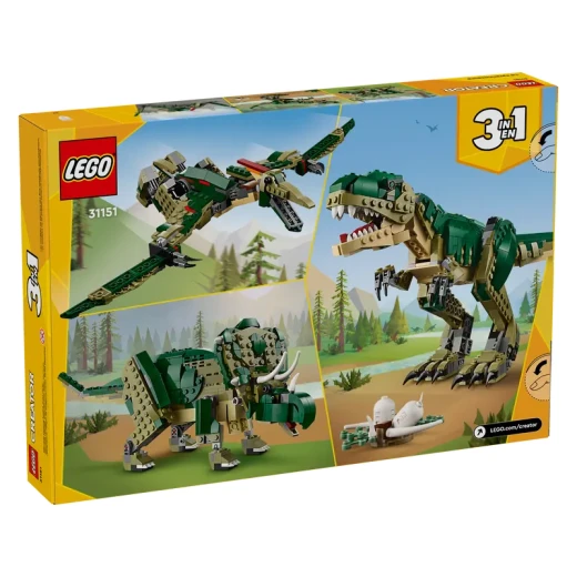 LEGO Creator 3 في 1 لعبة تي ريكس - مجموعة بناء ديناصور للأطفال، للأولاد والبنات، أعمار 9+ - 3 خيارات للبناء، من تي ريكس إلى تريسراتبس إلى بتروداكتيل - فكرة هدية لعيد الميلاد - 31151 من ليغو - ليجو - Image 7