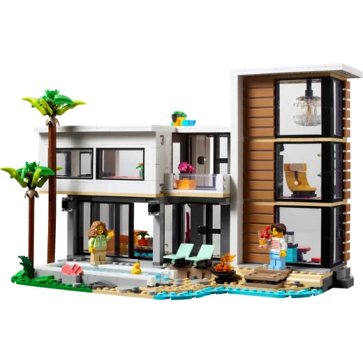 منزل حديث للألعاب LEGO Creator 3 في 1 - مجموعة بناء للأطفال مع 3 خيارات للبناء للأولاد والبنات، أعمار 9+ - مع شخصيتين صغيرتين للعب التخيلي - فكرة هدية لعيد الميلاد - 31153 من ليغو - ليجو - Image 13