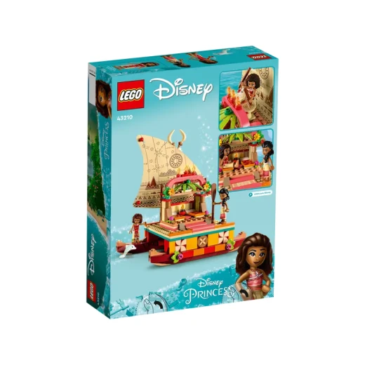 طقم لعبة قارب موآنا للبحث عن الطريق 43210 من ليغو ديزني برينسيس، مع دمى مصغرة لموآنا وسينا، وشخصية دلفين، لعبة إبداعية مستوحاة من الفيلم للأطفال من 6 سنوات فما فوق - ليجو - Image 7